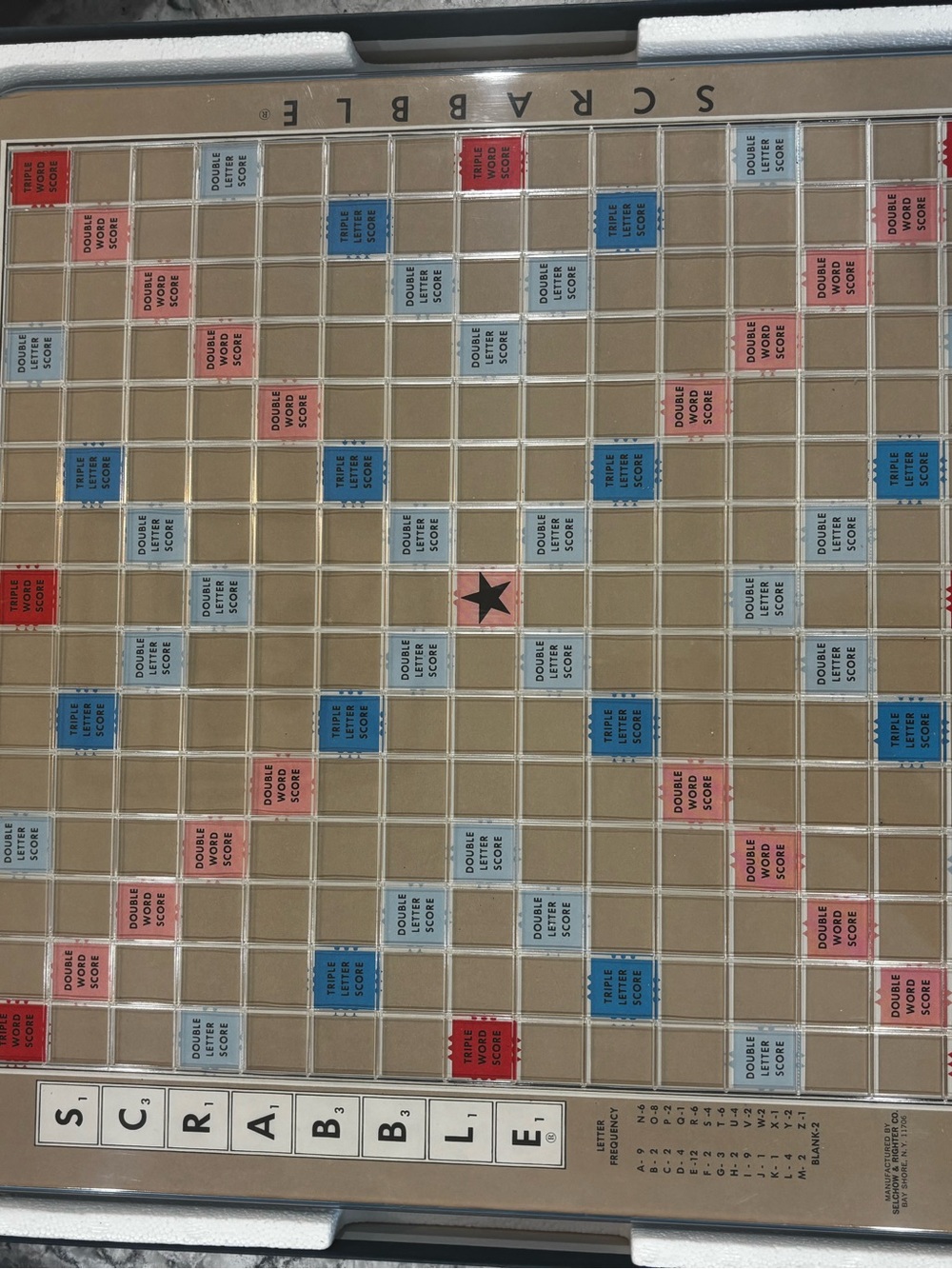 1977 Scrabble Deluxe Edition Board Game - vintage